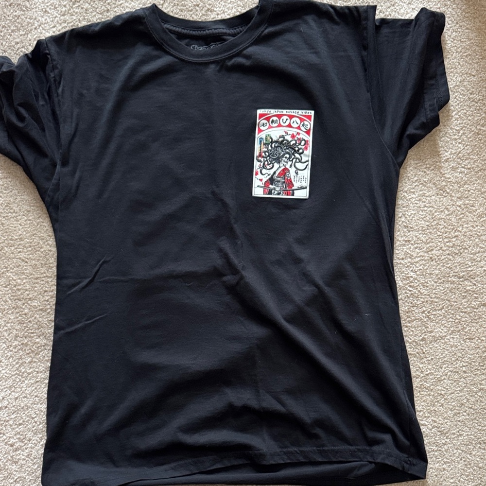 Japanese Black Graphic Tee